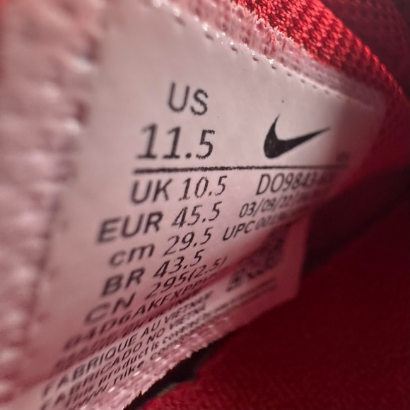 Nike Air LeBron James Witness 6 Basketball Shoes MENS Red White Lace Up 11.5 - Picture 10 of 10